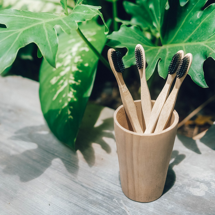 Sangsara Bamboo Charcoal Activated Soft Bristles Toothbrush