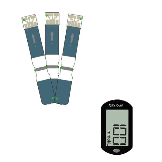 Dr. odin Blood Glucose Meter GDH-FAD 50 Test Strips Only