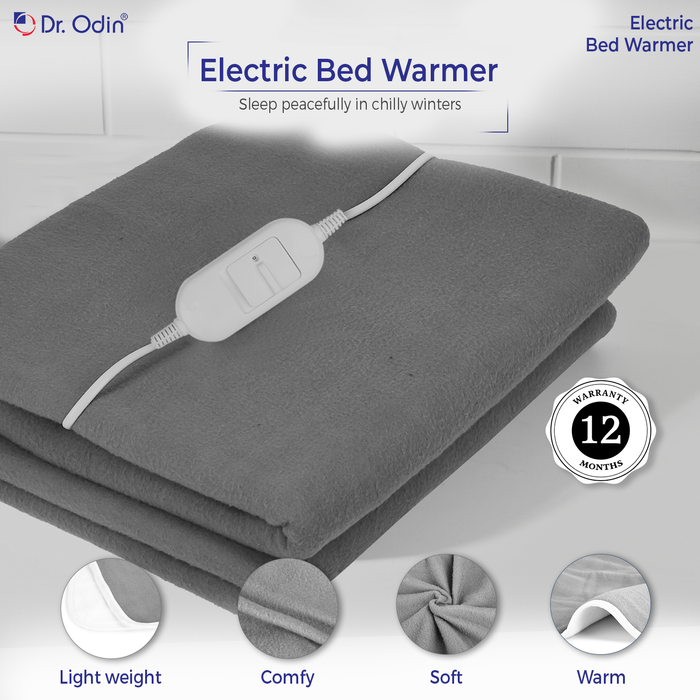 Electric Single Bed Warmer - Grey Color