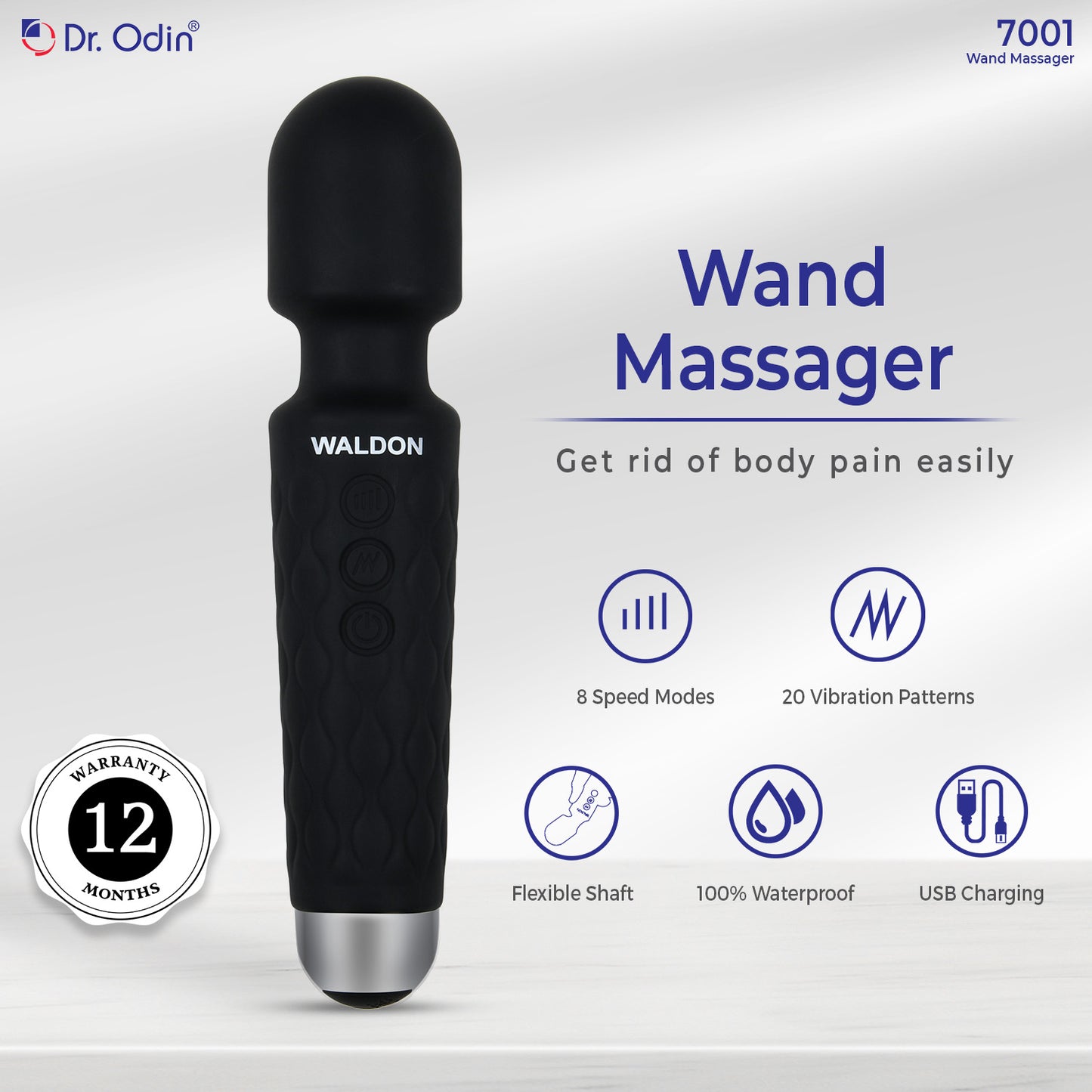 Waldon Wand Massager Black