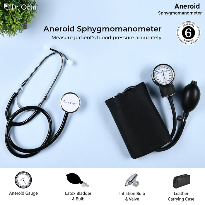 Aneroid Sphygmomanometer with Stethoscope