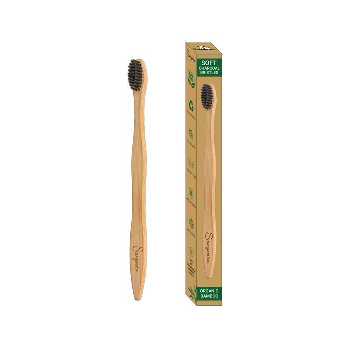 Sangsara Bamboo Charcoal Activated Soft Bristles Toothbrush