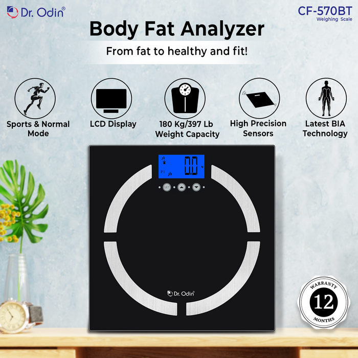 Dr. Odin Body Fat Analyzer Black CF570BT