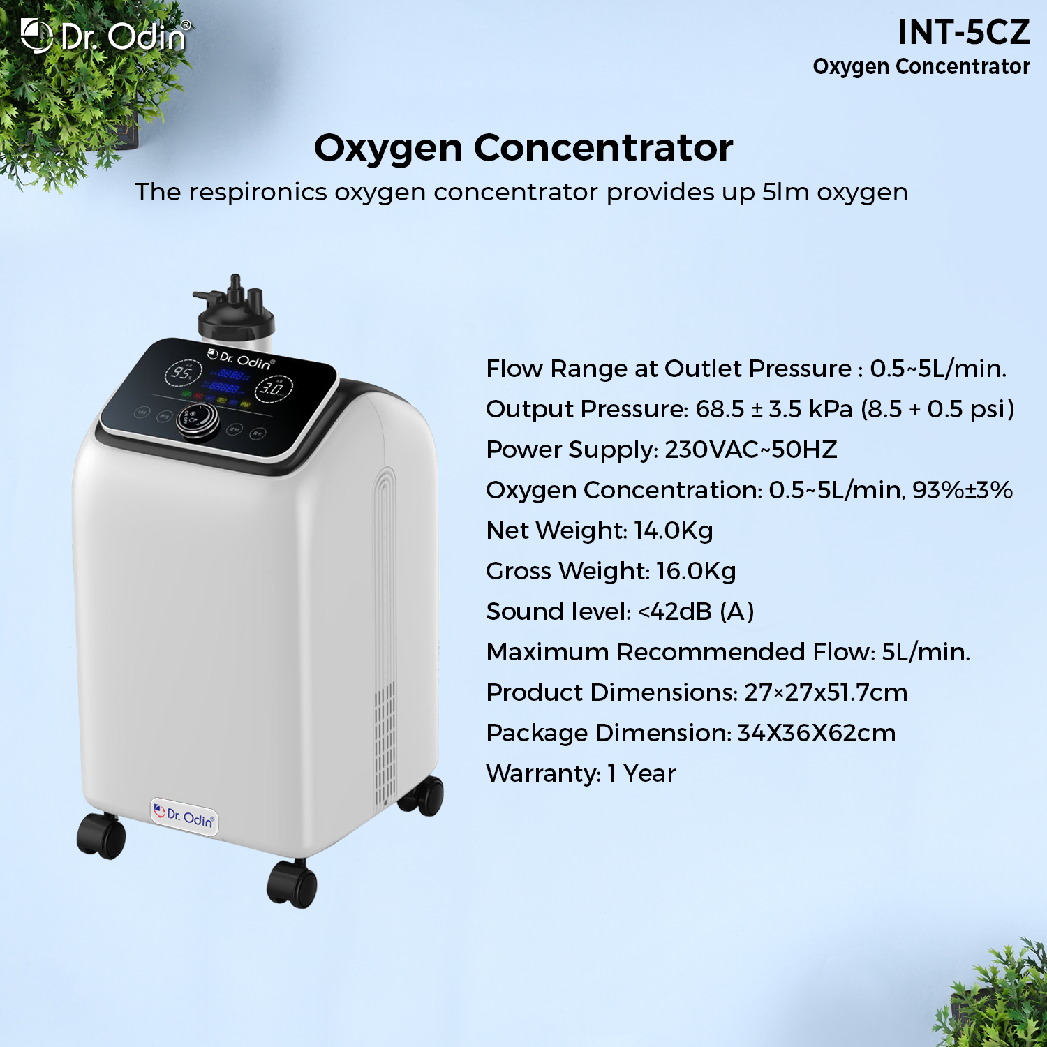 Dr. Odin Oxygen Concentrator INT-5CZ