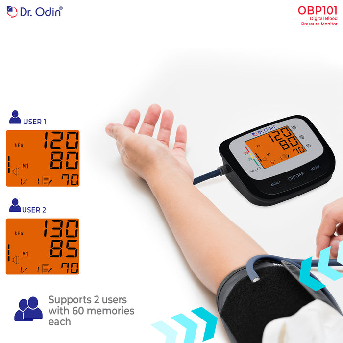 Dr. Odin Blood Pressure Monitor OBP101 Black