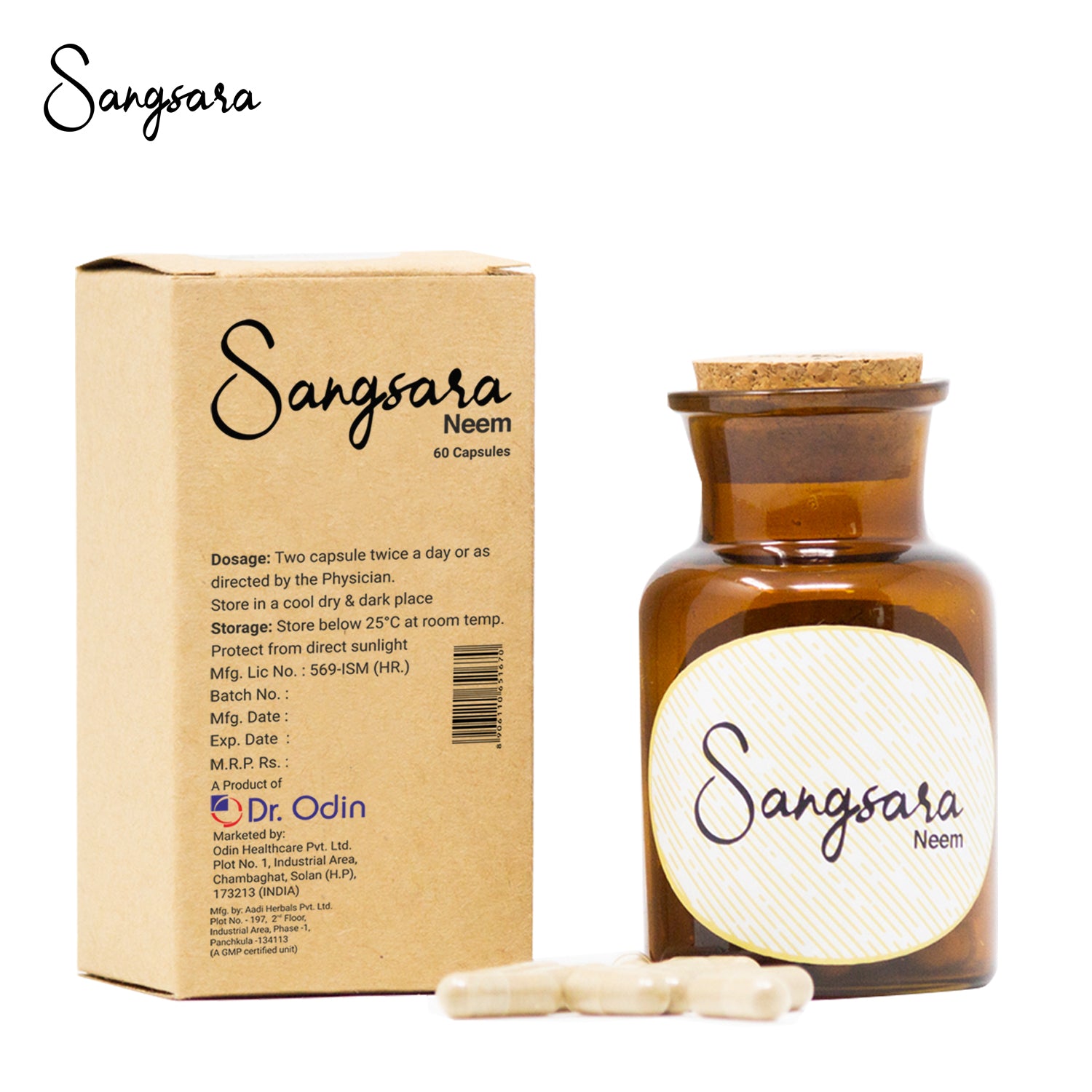 Sangsara Neem Capsules - 60 Count