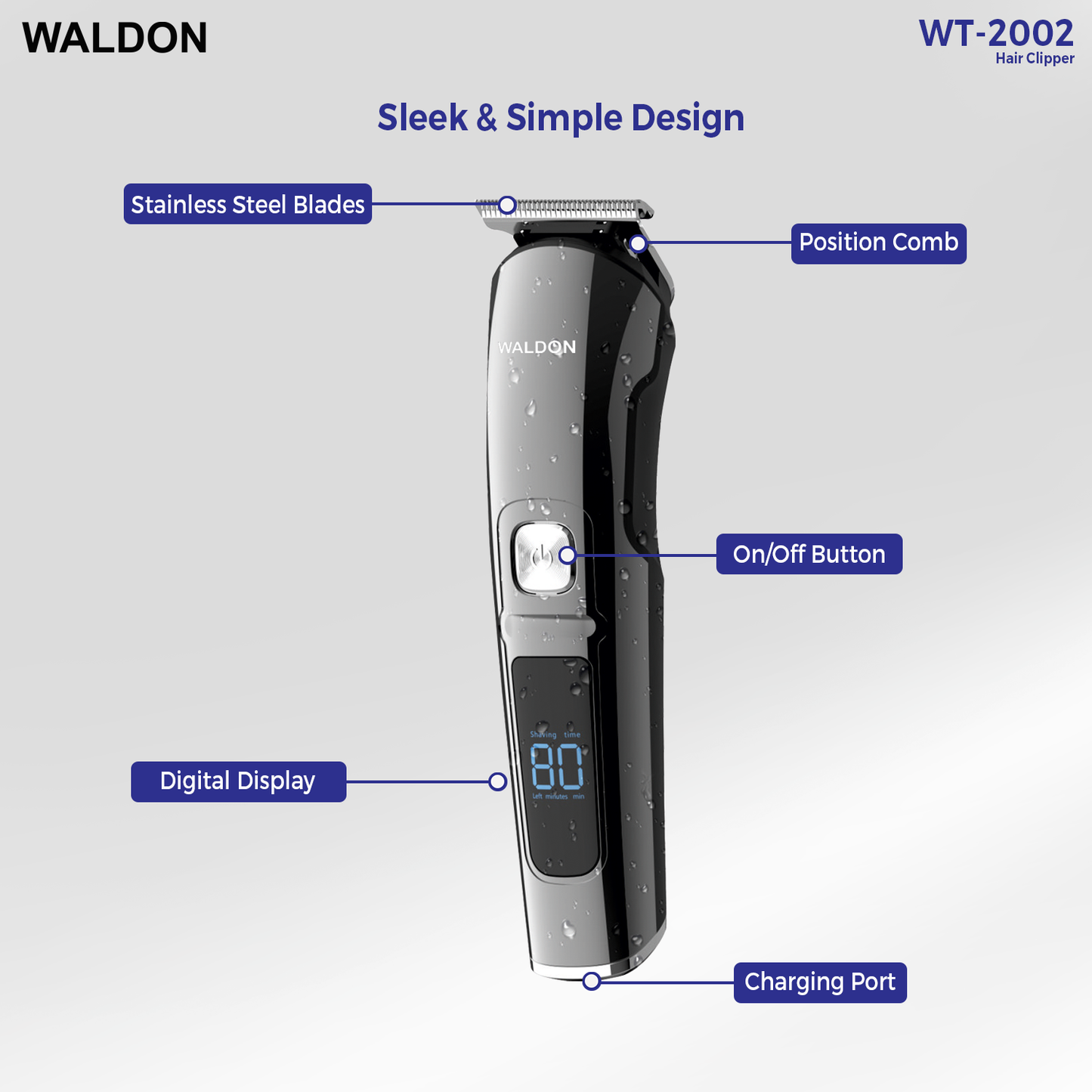 Waldon Professional Hair Clipper WT - 2002