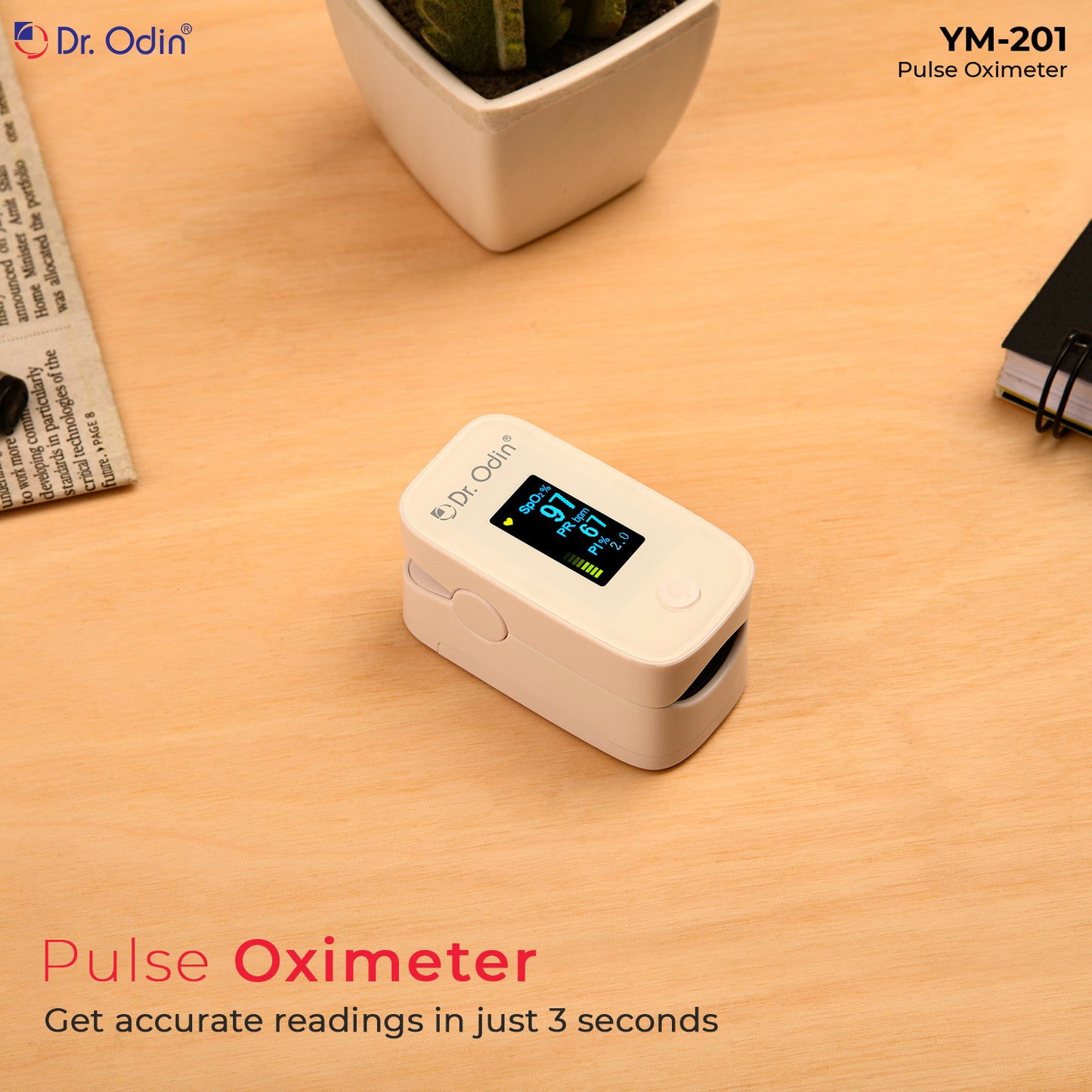 Pulse Oximeter YM-201 White