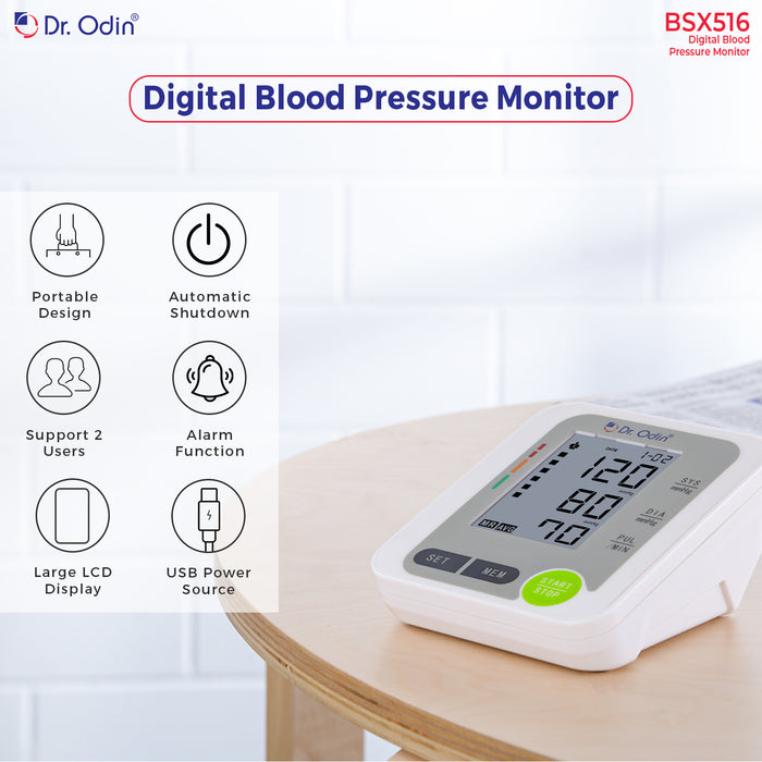 Dr. Odin Blood Pressure Monitor BSX516 White