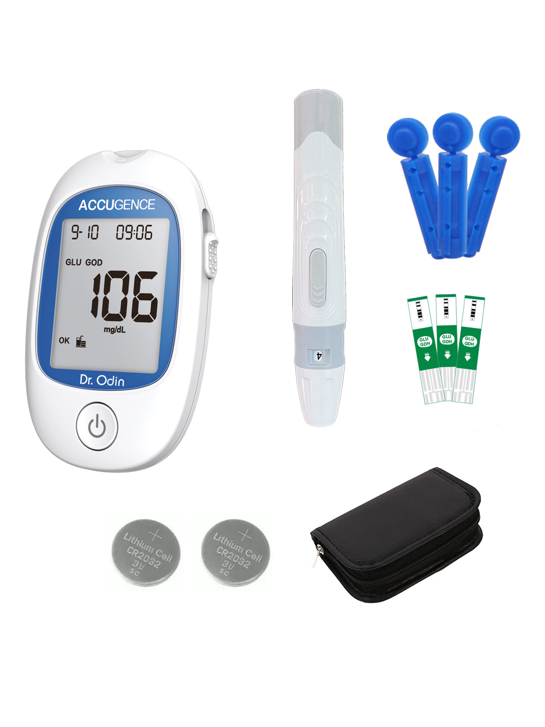 Accugence White Kit: Precision Blood Glucose Monitoring – Dr. Odin