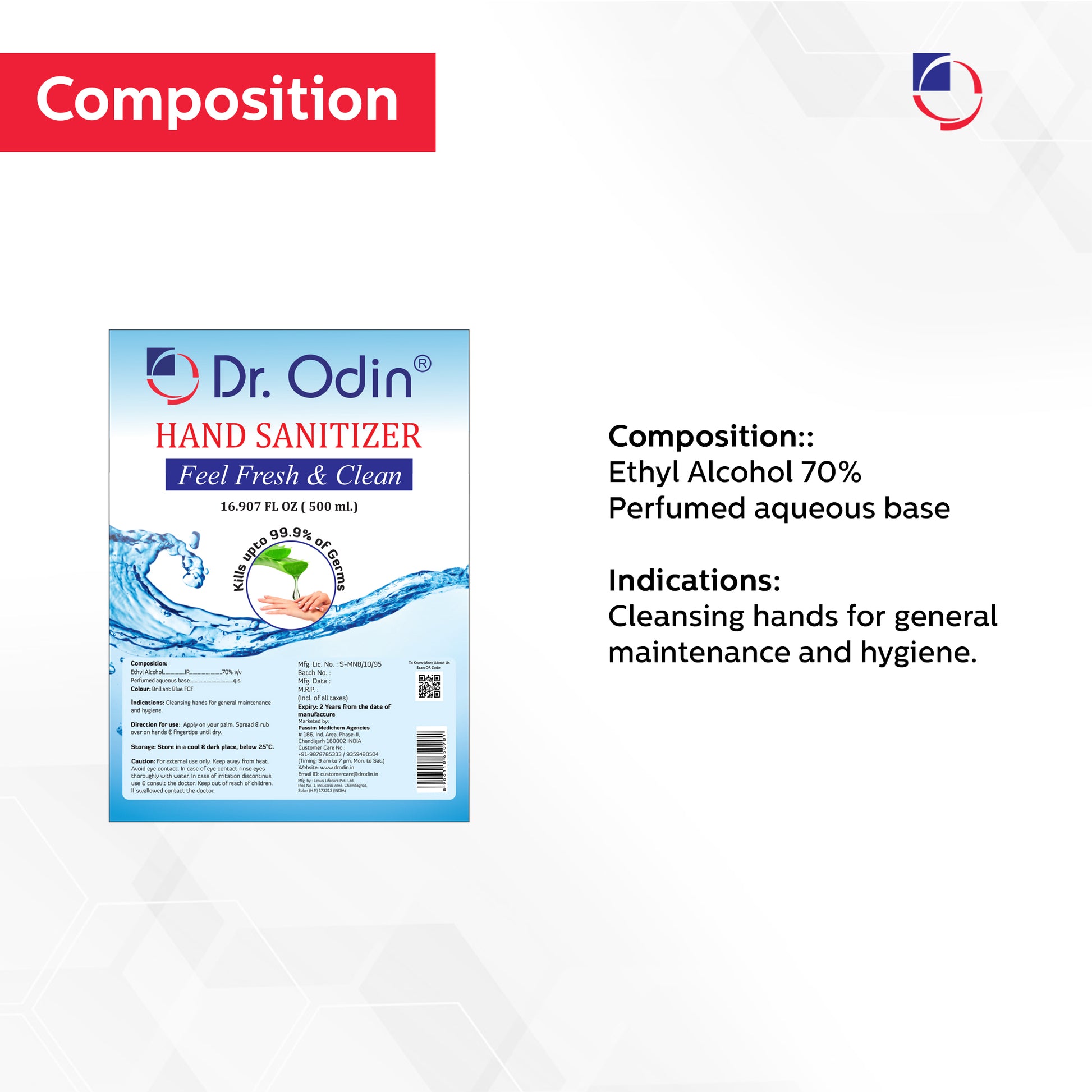 Dr. Odin Hand Sanitizer with Pump 500ml